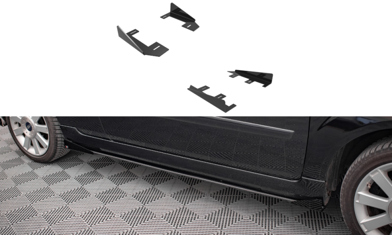 Maxton Side Flaps Ford Fiesta ST Mk6 schwarz Hochglanz FOFI6STCNC-SF1-G