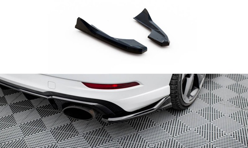 Maxton Heck Ansatz Flaps Diffusor V.3 Audi RS3 Limousine 8V Facelift schwarz Hochglanz AU-RS3-8VF-S-RSD3-G