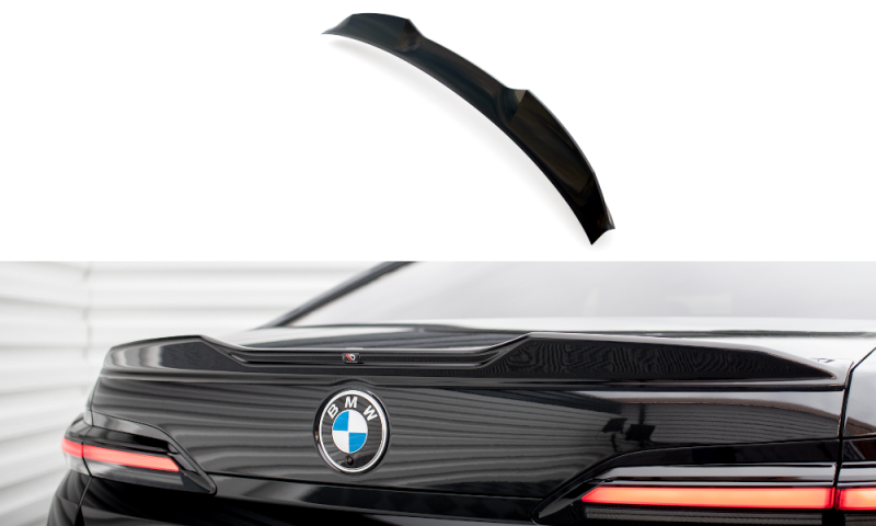 Maxton Spoiler CAP für 3D BMW 7 M-Paket / M760e G70 schwarz Hochglanz BM-7-G70-MPACK-CAP1-G