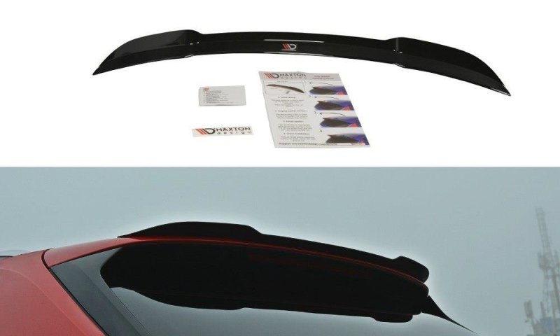 Maxton Spoiler CAP für Audi S4 / A4 S-Line B9 Avant schwarz Hochglanz AU-A4-B9-SLINE-AV-CAP1-G