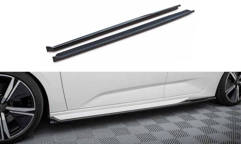 Maxton Seitenschweller Ansatz Peugeot 308 GT SW Mk3 schwarz Hochglanz PE-308-3-GT-SW-SD1-G