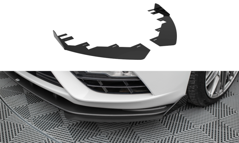 Maxton Front Flaps Ford Mondeo Sport Mk5 Facelift / Fusion Sport Mk2 Facelift schwarz Hochglanz FOMO5FSPORTCNC-FSF1-G