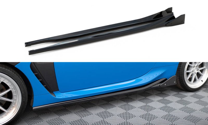 Maxton Seitenschweller Ansatz V.1 + Flaps Toyota GR86 Mk1 TO-GR86-1-SD1G+SF1B