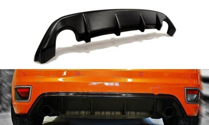 Maxton Diffusor Heck Ansatz für Ford Focus ST Mk2 schwarz Hochglanz FO-FO-2-ST-RS2-G