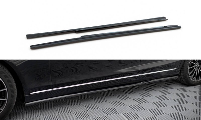 Maxton Seitenschweller Ansatz Mercedes-Benz S W222 schwarz Hochglanz ME-S-222-SD2-G