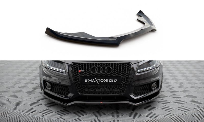 Maxton Front Ansatz V.3 Audi S5 / A5 S-Line 8T schwarz Hochglanz AU-S5-1-FD2-G