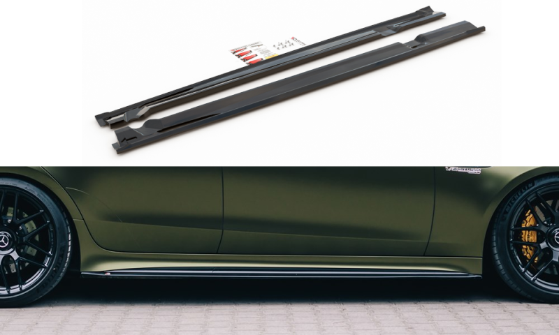 Maxton Seitenschweller Ansatz für Mercedes-AMG GT 63S 4-Door Coupe schwarz Hochglanz ME-GT-4D-AMG-SD1-G