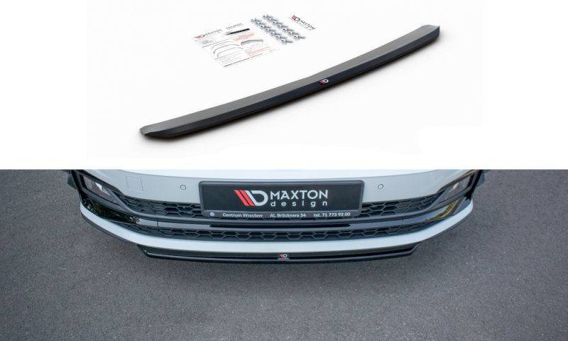 Maxton Front Ansatz V.4 für VW Polo AW GTI schwarz Hochglanz VW-PO-6-GTI-FD4-G