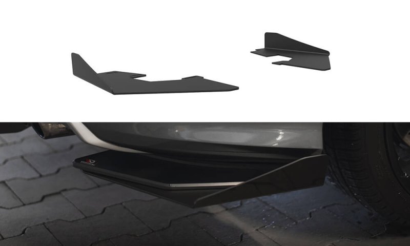 Maxton Hintere Seiten Flaps Audi S3 Limousine 8V schwarz Hochglanz AUS33SCNC-RSF1-G