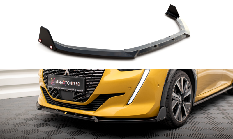 Maxton Front Ansatz V.1 +Flaps für Peugeot 208 GT Mk2 PE-208-2-GT-FD1G+FSF1B