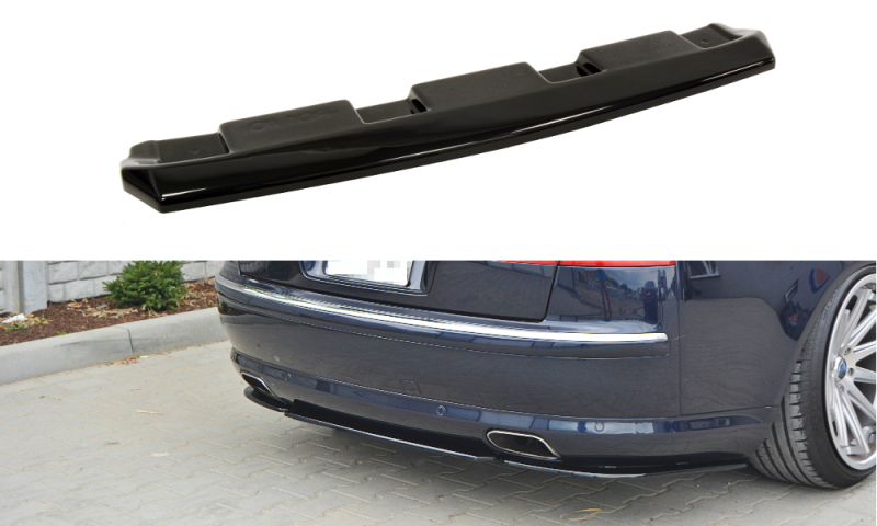Maxton Mittlerer Diffusor Heck Ansatz für AUDI S8 D3  schwarz Hochglanz AU-S8-D3-RD1-G