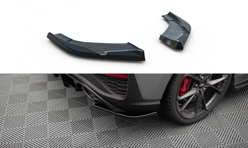 Maxton Heck Ansatz Flaps Diffusor V.5 Hyundai I30 N Hatchback Mk3 Facelift schwarz Hochglanz HY-I30-3F-N-RSD5-G