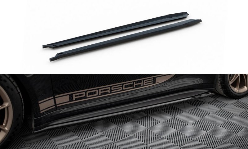 Maxton Seitenschweller Ansatz Porsche 911 992 GT3 schwarz Hochglanz PO-911-992-GT3-SD1-G