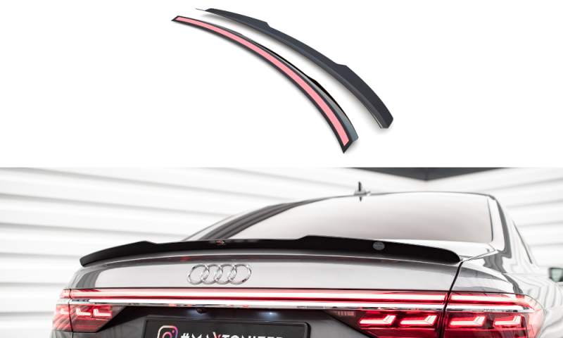 Maxton Spoiler CAP für Audi S8 / A8 / A8 S-Line D5 schwarz Hochglanz AU-S8-D5-CAP1-G
