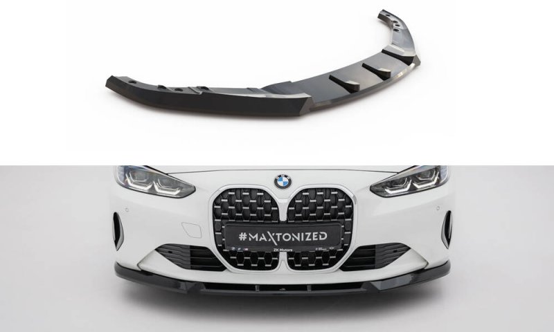 Maxton Front Ansatz BMW 4er Coupe / Cabrio G22 / G23 schwarz Hochglanz BM-4-G23-CA-FD1-G