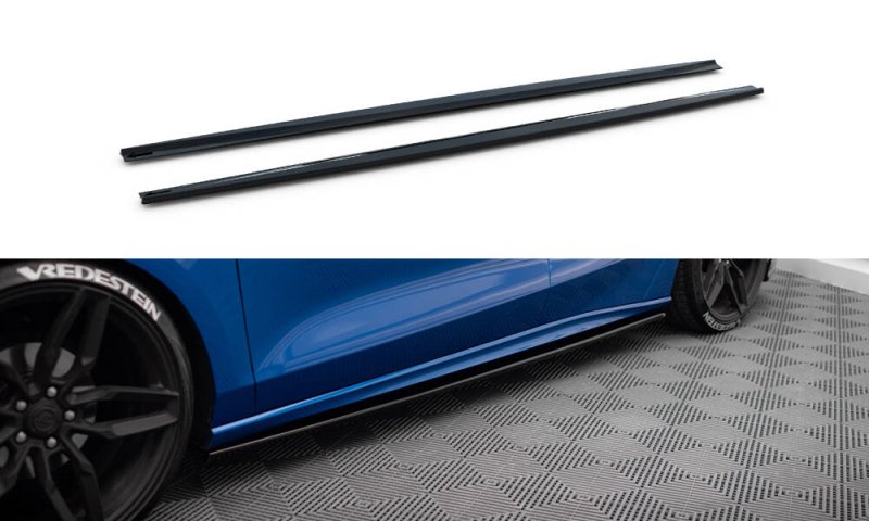 Maxton Seitenschweller Ansatz V.2 Ford Focus ST / ST-Line Mk4 schwarz Hochglanz FO-FO-4-STLINE-SD2-G