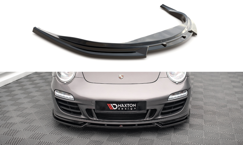 Maxton Front Ansatz V.2 für Porsche 911 Carrera GTS 997 Facelift schwarz Hochglanz PO-911-997F-CA-GTS-FD2-G