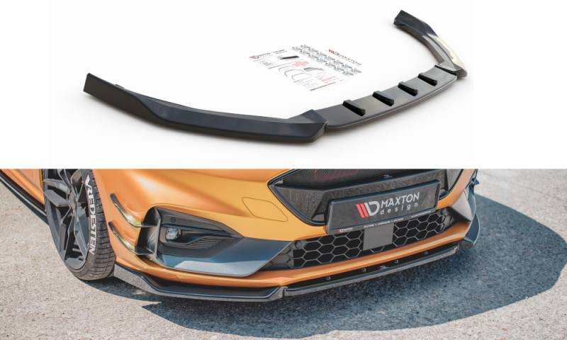 Maxton Front Ansatz V.7 für Ford Focus ST / ST-Line Mk4 schwarz Hochglanz FO-FO-4-ST-FD1-G
