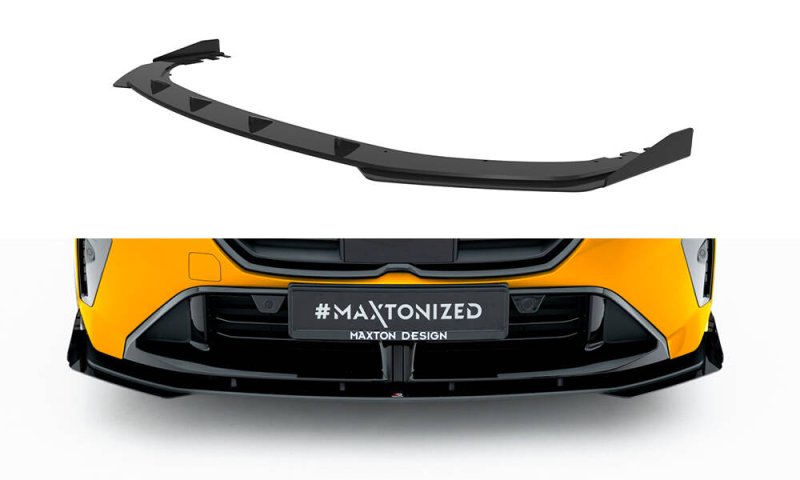 Maxton Street Pro Front Ansatz + Flaps BMW M135i F70 schwarz Hochglanz BM170MPACKCNC-FD1BRB+FSF1-G