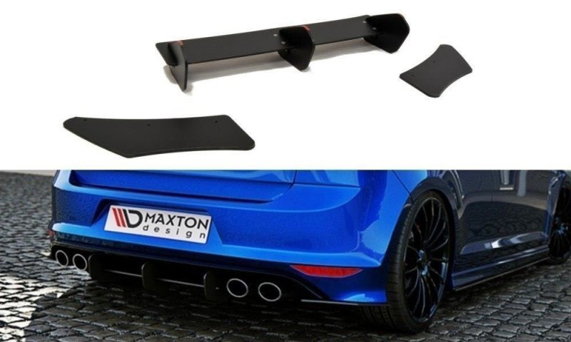 Maxton Diffusor Heck Ansatz für Heckschürze für & Heck Ansatz Flaps Diffusor für VW GOLF 7 R HATCHBACK  VW-GO-7-R-HB-CNC-RS1