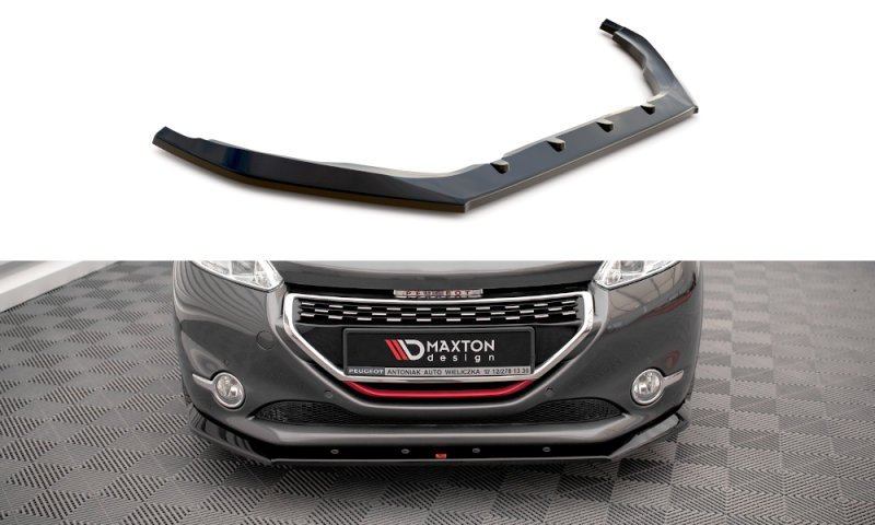 Maxton Front Ansatz V.1 für Peugeot 208 GTi Mk1 schwarz Hochglanz PE-208-1-GTI-FD1-G