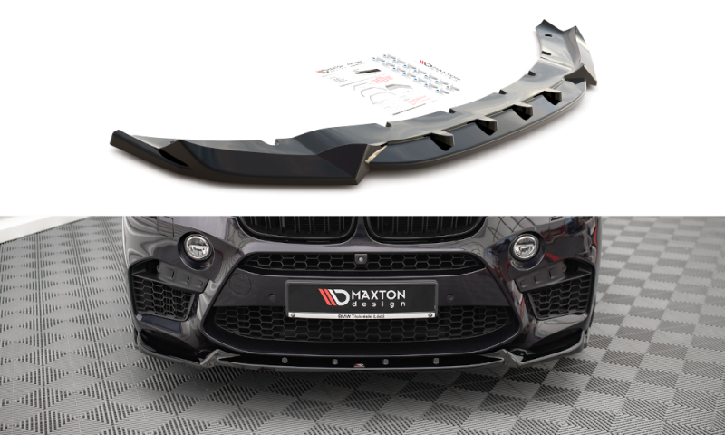 Maxton Front Ansatz V.1 für BMW X5 M F15 schwarz Hochglanz BM-X5M-15-FD1-G