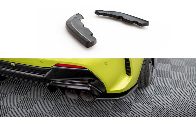 Maxton Heck Ansatz Flaps Diffusor V.1 für0 (heckansatz v.2) BMW 1er M-Paket / M135i F40 schwarz Hochglanz BM-1-40-M-RSD6-G