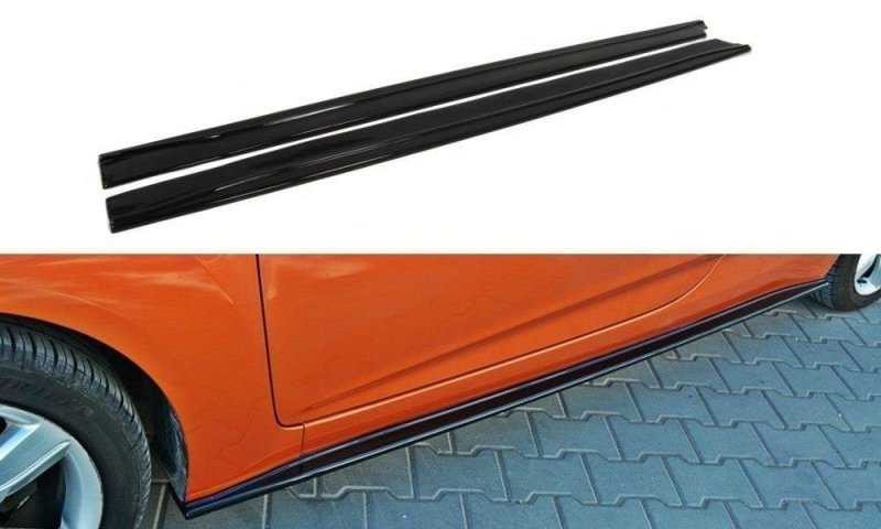 Maxton Seitenschweller Ansatz Cup Hyundai Veloster schwarz Hochglanz HY-VE-SD1-G