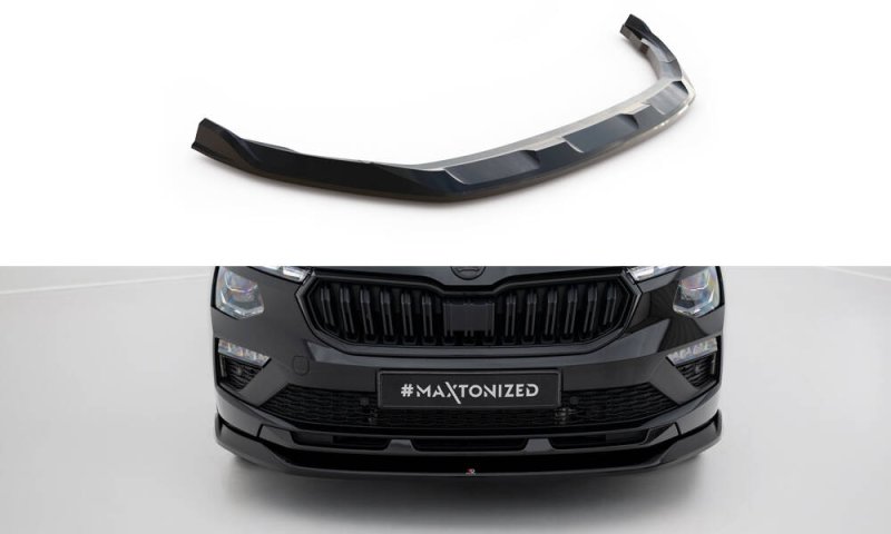 Maxton Front Ansatz V.1 Skoda Kamiq Monte Carlo Mk1 Facelift schwarz Hochglanz SK-KM-1F-MC-FD1-G