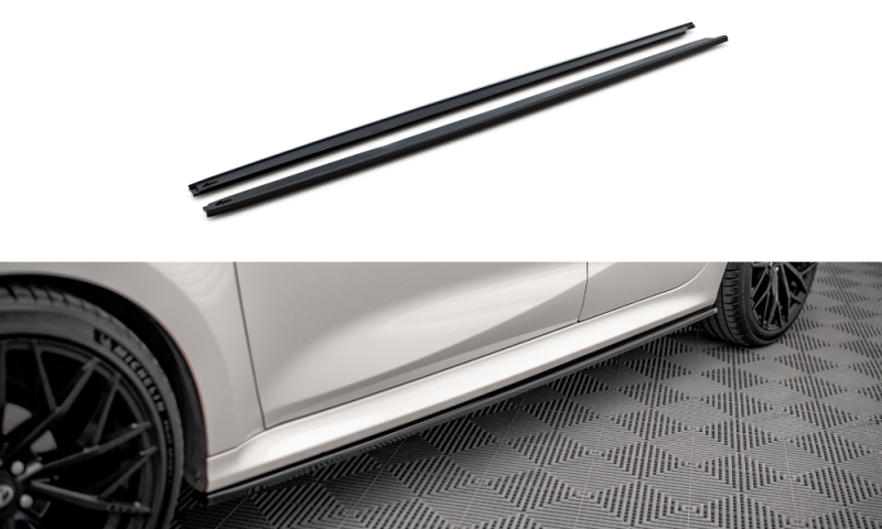 Maxton Seitenschweller Ansatz für V.2 für Toyota Yaris Mk4 schwarz Hochglanz TO-YA-4-SD2-G