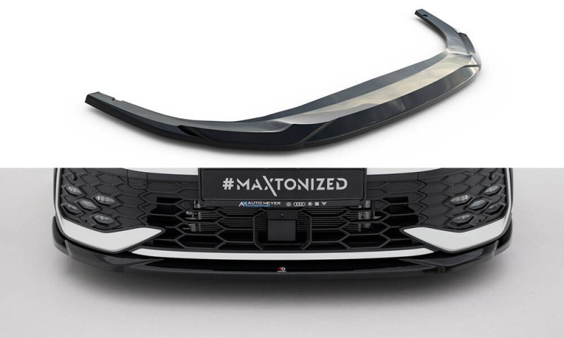 Maxton Front Ansatz V.4 VW Golf GTI / GTE / R-Line Mk8 Facelift schwarz Hochglanz VW-GO-8F-GTI-FD4-G