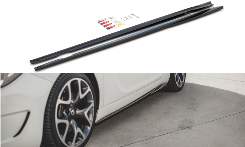 Maxton Seitenschweller Ansatz für Opel Insignia Mk. 1 OPC Facelift schwarz Hochglanz OP-IS-1F-OPC-SD1-G