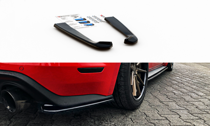 Maxton Heck Ansatz Flaps Diffusor für Ford Mustang Mk. 6 Facelift schwarz Hochglanz FO-MU-6F-RSD1-G