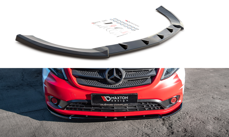 Maxton Front Ansatz V.2 für Mercedes-Benz Vito W447 Facelift schwarz Hochglanz ME-VI-W447F-FD2-G