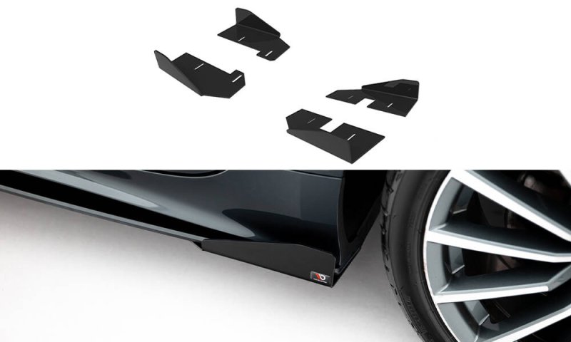 Maxton Side Flaps Audi A5 Sportback F5 Facelift schwarz Hochglanz AUA52FSBCNC-SF1-G