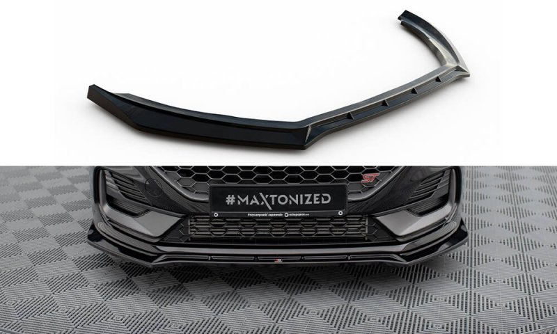 Maxton Front Ansatz V.4 Ford Fiesta ST / ST-line Mk8 Facelift schwarz Hochglanz FO-FI-8F-ST-FD4-G