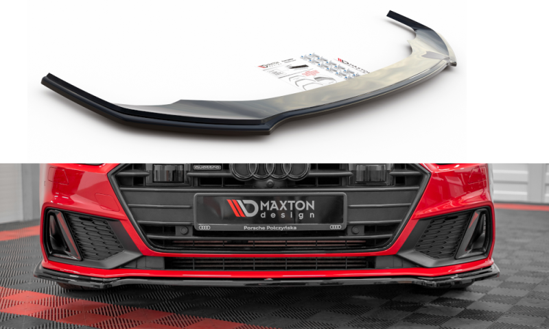 Maxton Front Ansatz V.1 für Audi A7 C8 S-Line / S7 C8 schwarz Hochglanz AU-A7-C8-SLINE-FD1-G