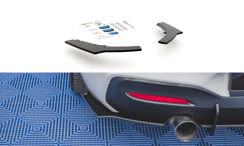 Maxton Racing Heck Ansatz Flaps Diffusor V.2 für BMW 1er F20 M140i  BM1F20FMCNC-RSD2BRB