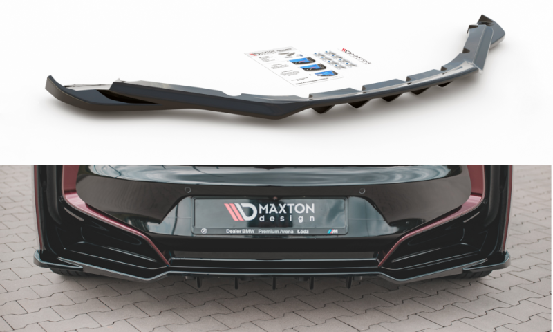 Maxton Mittlerer Diffusor Heck Ansatz DTM Look für BMW i8 Carbon Look  BM-I8-1-RD1C+RD2-C