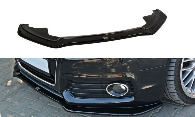 Maxton Front Ansatz für Audi S5 / A5 S-Line 8T schwarz Hochglanz AU-A5-SLINE-FD1-G