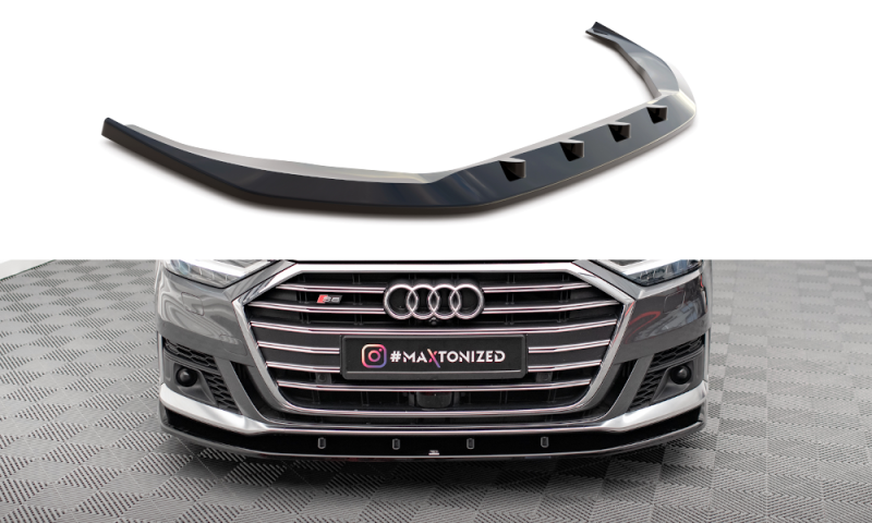 Maxton Front Ansatz V.2 für Audi S8 / A8 S-Line D5 schwarz Hochglanz AU-S8-D5-FD2-G