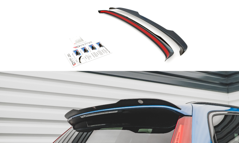 Maxton Spoiler CAP für Volvo V60 R-Design Mk2 schwarz Hochglanz VO-V60-3-RDESIGN-CAP1-G