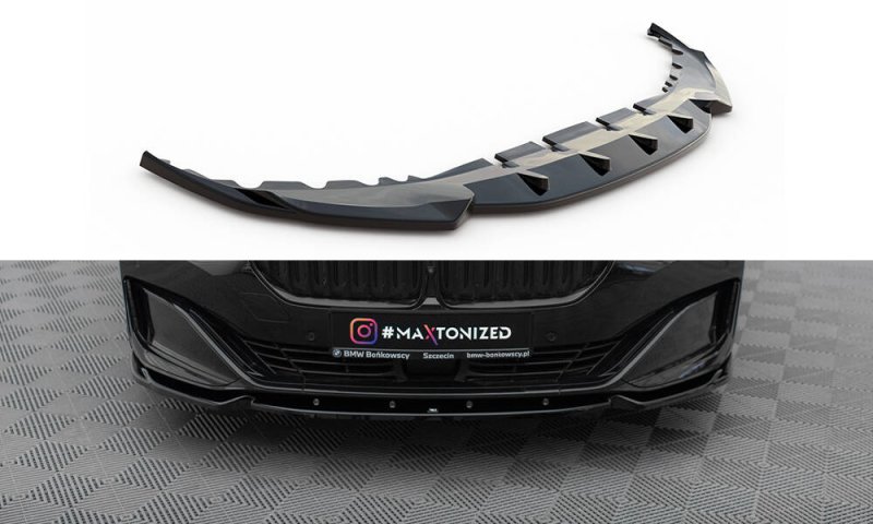 Maxton Front Ansatz V.1 BMW 7 G11 / G12 Facelift schwarz Hochglanz BM-7-11F-FD1-G