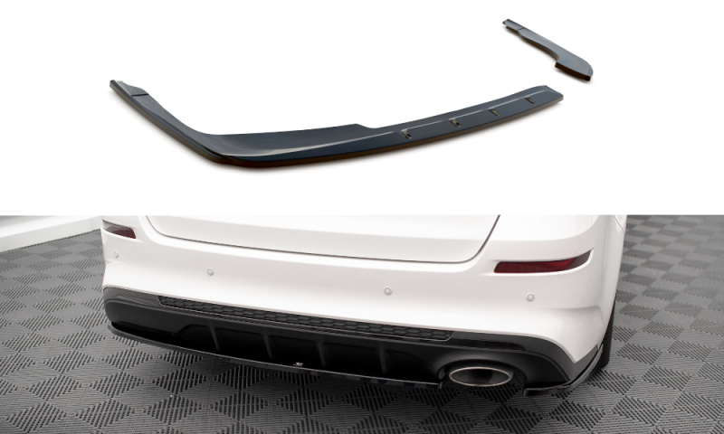 Maxton Heck Ansatz Flaps Diffusor V.1 für Kia Optima Mk4 Facelift schwarz Hochglanz KI-OP-2F-RSD1-G