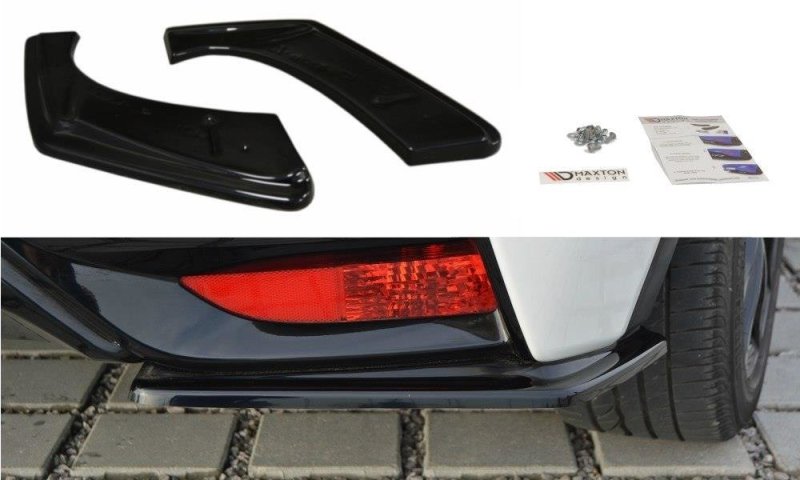 Maxton Heck Ansatz Flaps Diffusor für Honda Civic Mk9 Facelift schwarz Hochglanz HO-CI-9F-RSD1-G