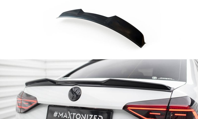 Maxton Spoiler CAP Abrisskante 3D VW Passat GT B8 Facelift USA schwarz Hochglanz VW-PA-B7-GT-CAP3D1-G