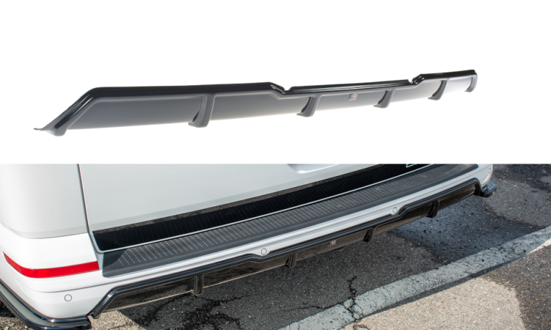 Maxton Diffusor Heck Ansatz für Volkswagen T6 schwarz Hochglanz VW-T6-RS1-G