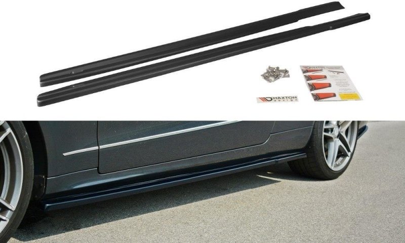 Maxton Seitenschweller Ansatz für Mercedes E W212 schwarz Hochglanz ME-E-212F-C-SD1-G