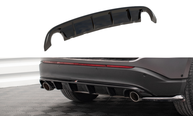 Maxton Diffusor Heck Ansatz für Ford Edge Mk2 schwarz Hochglanz FO-ED-2-RS1-G