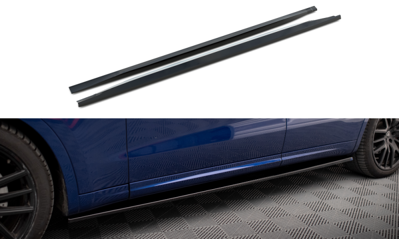 Maxton Seitenschweller Ansatz für Maserati Levante GTS Mk1  schwarz Hochglanz MS-LE-1-GTS-SD1-G